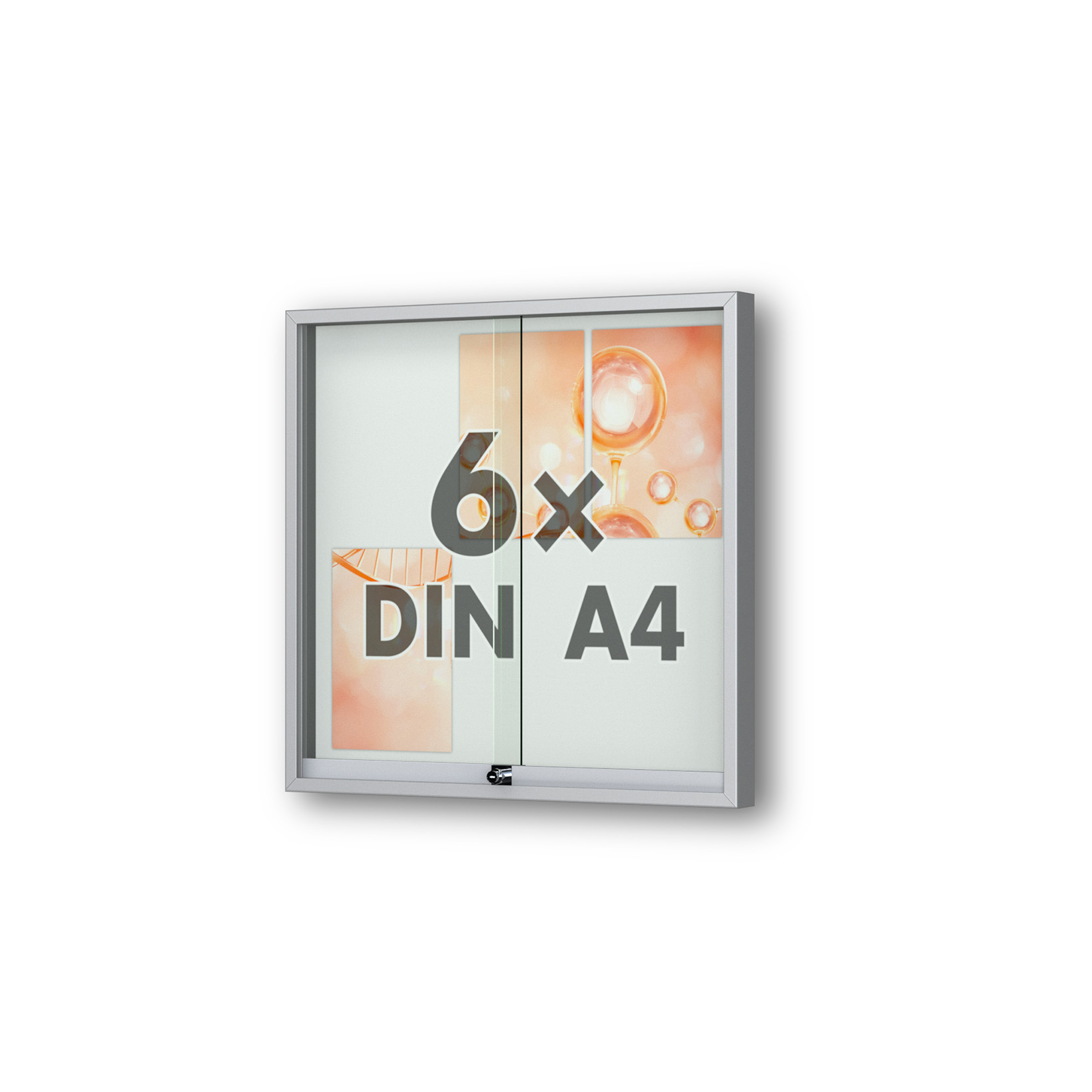 Abbildung eines Indoor-Schaukastens des Modells FORTIS von ST-VITRINEN.